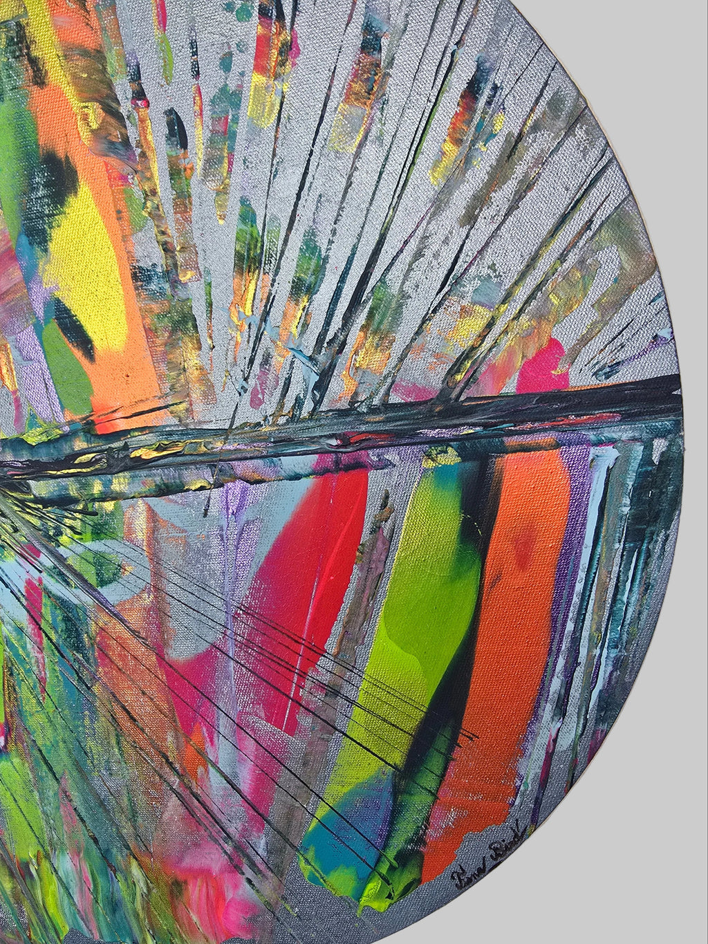 detail peinture acrylique tableau abstrait bleu texture couleur