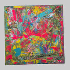 Peinture abstraite signée Tiana Bird, œuvre unique Éclat Arc-en-Ciel™ accompagnée de son certificat d’authenticité