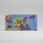 Peinture abstraite colorée contemporaine Éclat Nomade™ réalisée à l’acrylique avec couleurs vibrantes et mouvement artistique