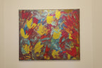 Tableau unique signé Tiana Bird Œuvre original en peinture abstraite.