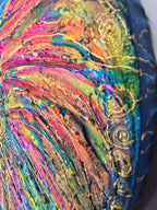 detail tableau abstrait texture relief effet matiere acrylique